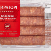 Колбаски свиные Мираторг Тирольские охлажденные 400 г 1 шт