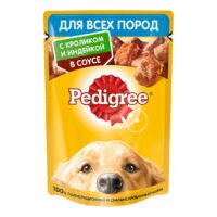 Корм Pedigree для взрозлых собак кролик-индейка 85г 1 шт