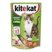 Влажный корм Kitekat для кошек кролик в желе 85 г 1 шт