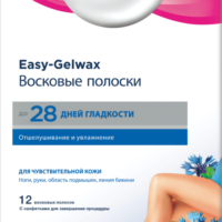 Восковые полоски Veet с витамином Е и миндальным маслом для чувствительной кожи 1 шт