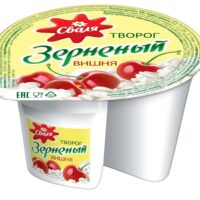 Творог зерненый Сваля вишня 5% 130 г 1 шт