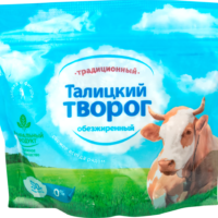 Творог Талицкий Традиционный обезжиренный 0% 330 г 1 шт