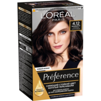 Стойкая краска для волос L'Oreal Paris Preference, оттенок 4.12, Монмартр 1 шт