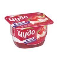 Десерт творожный Чудо 4% клубника-земляника 0.1 кг. БЗМЖ 1 шт