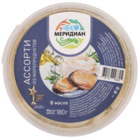 Ассорти из морепродуктов в рассоле Меридиан 180г 1 шт