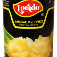 Ананасы Lorado кусочки в лёгком сиропе 560 г 1 шт
