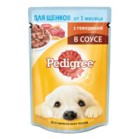 Корм Pedigree для щенков с говядиной в соусе 85г 1 шт