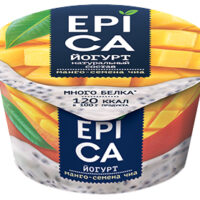 Йогурт Epica с манго и семенами чиа 5,0% 130гр БЗМЖ 1 шт