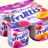 Йогуртный продукт Fruttis 8% лесные ягоды-абрикос-манго 115 гр БЗМЖ 1 шт