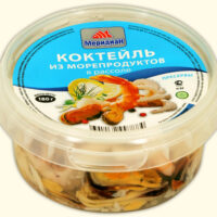 Коктейль Меридиан из морепродуктов в масле с зеленью 200 г 1 шт