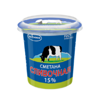 Сметана Экомилк 15% 315 г 1 шт