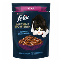 Влажный корм Felix Мясные ломтики для взрослых кошек с уткой 75 г 1 шт