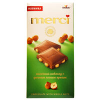 Шоколад Merci молочный с цельным лесным орехом 100 г 1 шт