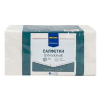 Салфетки H-Line двухслойные белые 24х24 см 1 шт