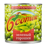 Консервированный горошек 6 соток зеленый, 425 мл 1 шт