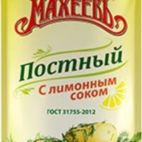 Соус майонезный Постный с лимонным соком 30% 190г Махеев 1 шт