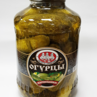 Огурцы маринованные СКАТЕРТЬ-САМОБРАНКА, 3 л 1 шт