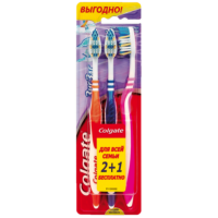 Щетка зубная Colgate Zigzag средней жесткости 2+1 бесплатно 1 шт