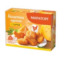Наггетсы куриные c сыром 0.3кг мираторг 1 шт