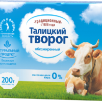 Творог Талицкий Облака обезжиренный 0% 200 г 1 шт