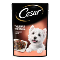 Корм Cesar для собак всех пород с телятиной и овощами 85 г 1 шт