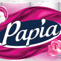 Бумага туалетная PAPIA Secret Garden 3-слоя, 8шт 1 шт