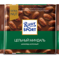 Шоколад молочный Цельный миндаль Ritter Sport м/у 100г 1 шт