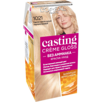 Стойкая краска-уход для волос Casting Creme Gloss без аммиака, оттенок 1021, Светло-светло-русый перламутровый 1 шт