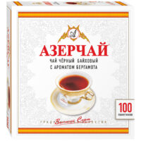 Чай черный Азерчай с бергамотом в пакетиках 2 г 100 шт, 200 г. 1 шт