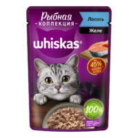 Влажный корм Whiskas для взрослых стерилизованных кошек желе с лососем 75 г 1 шт
