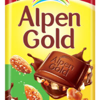 Шоколад молочный ALPEN GOLD с соленым миндалем и карамелью, 85г 1 шт