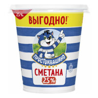 Сметана Простоквашино бзмж 25% 300 г 1 шт