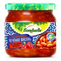 Фасоль Bonduelle белая печеная стерилизованная со сладким перцем 360 г 1 шт