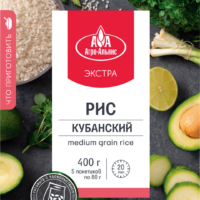 Рис кубанский АГРО-АЛЬЯНС Экстра в пакетиках 1-й сорт, 5х80г 1 шт