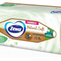 Салфетки бумажные косметические Zewa Natural Soft, 80 шт 1 шт
