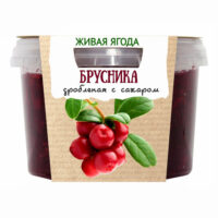 Брусника Егорьевские традиции дробленая с сахаром 300 г 1 шт