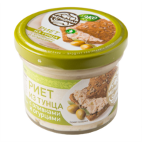 Риет из тунца с оливками и огурцами Эко Меридиан, 100г 1 шт