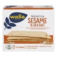 Хлебцы пшеничные Wasa Sesame & Sea salt тонкие с кунжутом и морской солью 190 г 1 шт