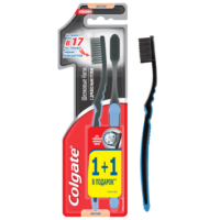Щетка зубная Colgate шелковые нити с древесным углем 1+1 в подарок 1 шт