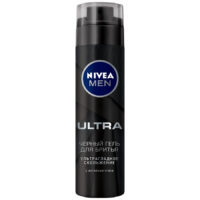 Черный гель для бритья Nivea Men ULTRA с активным углем ультрагладкое скольжение 200мл 1 шт