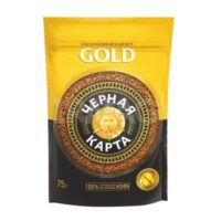 Кофе Черная карта Gold натуральный растворимый, 75 г 1 шт