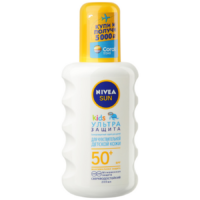 Детский солнцезащитный спрей Nivea Sun Ультразащита для чувствительной кожи SPF 50+ сверхводостойкий 200 мл 1 шт