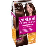 Стойкая краска-уход для волос Casting Creme Gloss без аммиака, оттенок 400, Каштан 1 шт