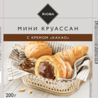 Круассаны мини с какао Rioba, 200г 1 шт