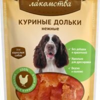 Лакомство Деревенские лакомства для собак Куриные дольки нежные 1 шт
