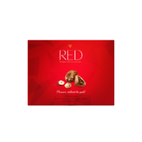 Конфеты-пралине RED из молочного шоколада с ореховой начинкой, без сахара, 132г 1 шт