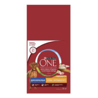 Корм сухой Purina One для взрослых собак средних и крупных пород курица-рис 10 кг 1 шт