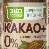 Какао напиток ЭКОЛОГИКА Какао плюс со стевией,инулином без добавления сахара ст/б 1 шт