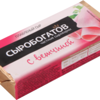 Сыр плавленый СЫРОБОГАТОВ с ветчиной 50%, без змж, 80г 1 шт