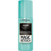 Тонирующий спрей для мгновенного закрашивания отросших корней L'Oreal Paris Magic Retouch, оттенок Черный, 75 мл 1 шт